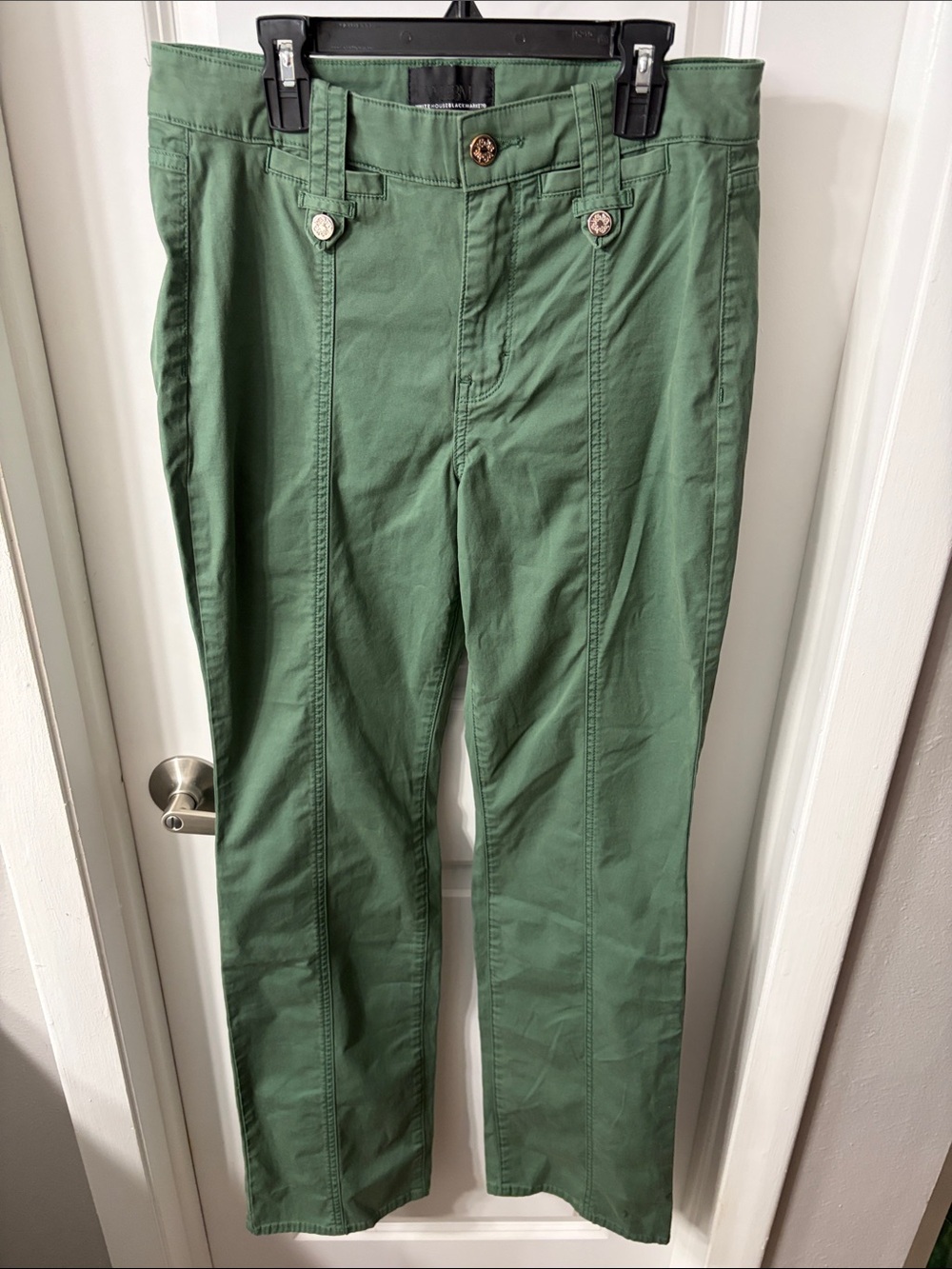White House Black Market Olive Green Boot-Cut Pants